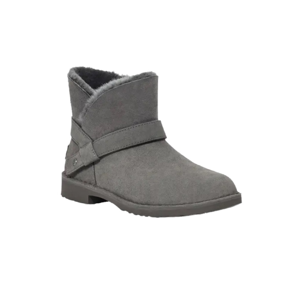 UGG Aubrielle Ankle Leather Suede Bootie Wool Shearling Womens Size 9